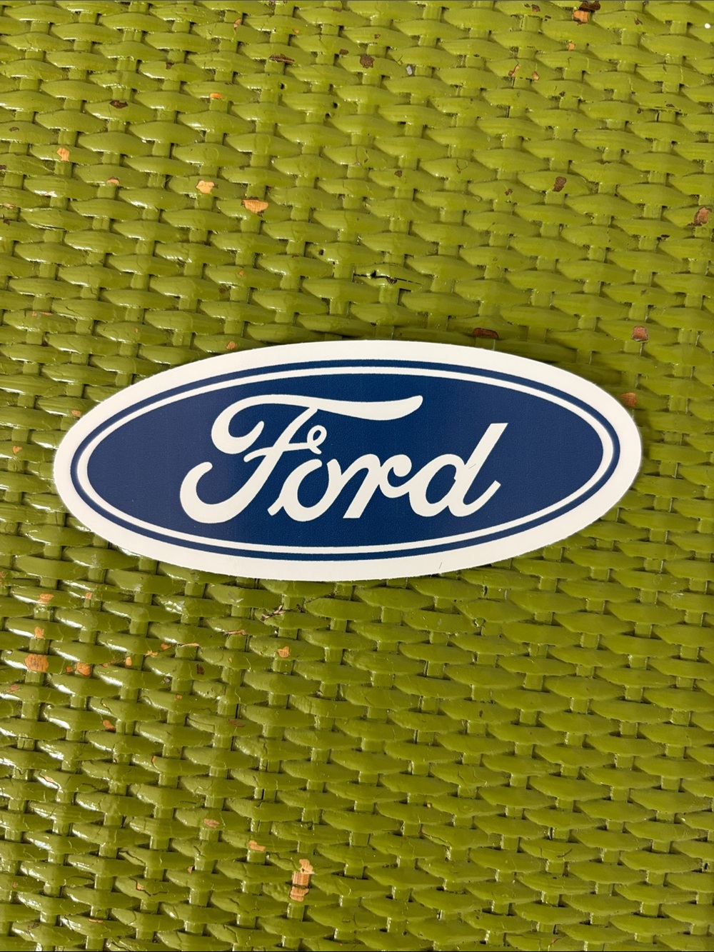 Ford Oval Emblem Sticker - Blue and White